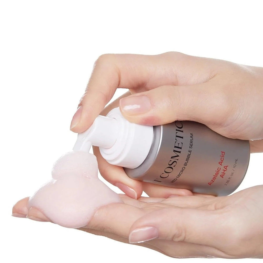 bareskin.lt VT Cosmetics AZ AHA Red Micro Bubble Serum  serumas skirtas mišriai ir riebiai, į spuogelius linkusiai odai prižiūrėti