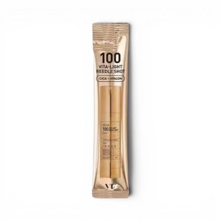 VT Cosmetics Vita-Light Reedle Shot 100 ampoule sachet from bareskin.lt for brightening and skin texture improvement.