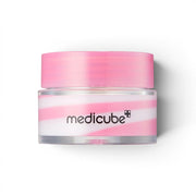 Medicube PDRN Lip Sleeping Mask in a pink and white striped jar, available at bareskin.lt for deep lip hydration.