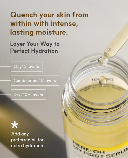 bareskin.lt De:maf Here-Oh My First Serum dual-phase hydrating serum with dropper for dry and sensitive skin.