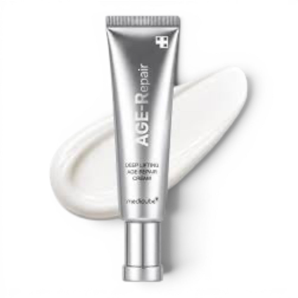 Medicube Deep Lifting Age Repair Cream from bareskin.lt, a firming face cream for mature skin with a rich texture.