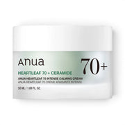 Anua Heartleaf 70 Intense Calming Cream for sensitive skin from bareskin.lt in a 50ml jar with ceramide.