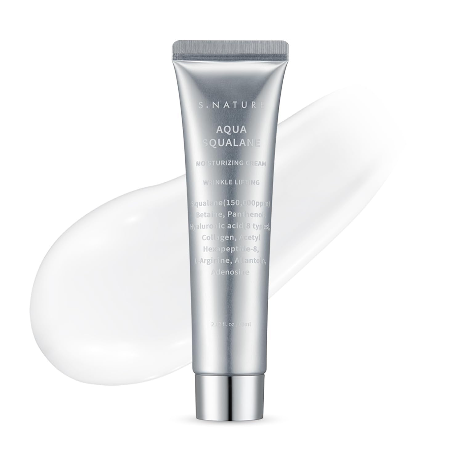 S.NATURE Aqua Squalane Moisturizing Cream from bareskin.lt, a hydrating facial cream for sensitive skin.
