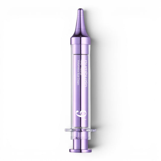 Numbuzin No.9 NAD Retinol Volumetox Eye Cream in a purple syringe-style applicator from bareskin.lt
