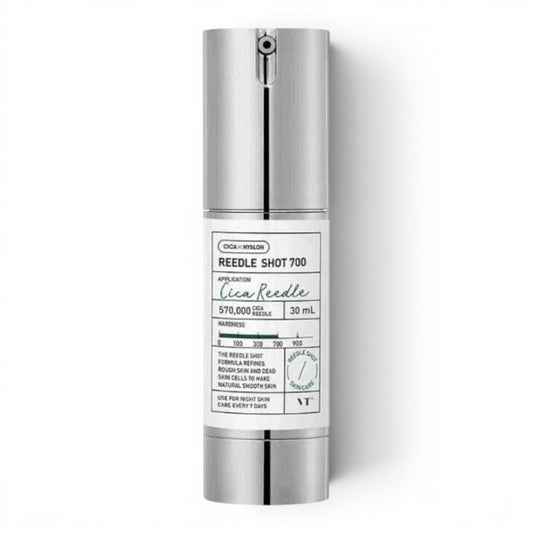 VT Cosmetics Reedle Shot 700 intensive ampoule from bareskin.lt for skin texture refinement with Cica Reedle particles.