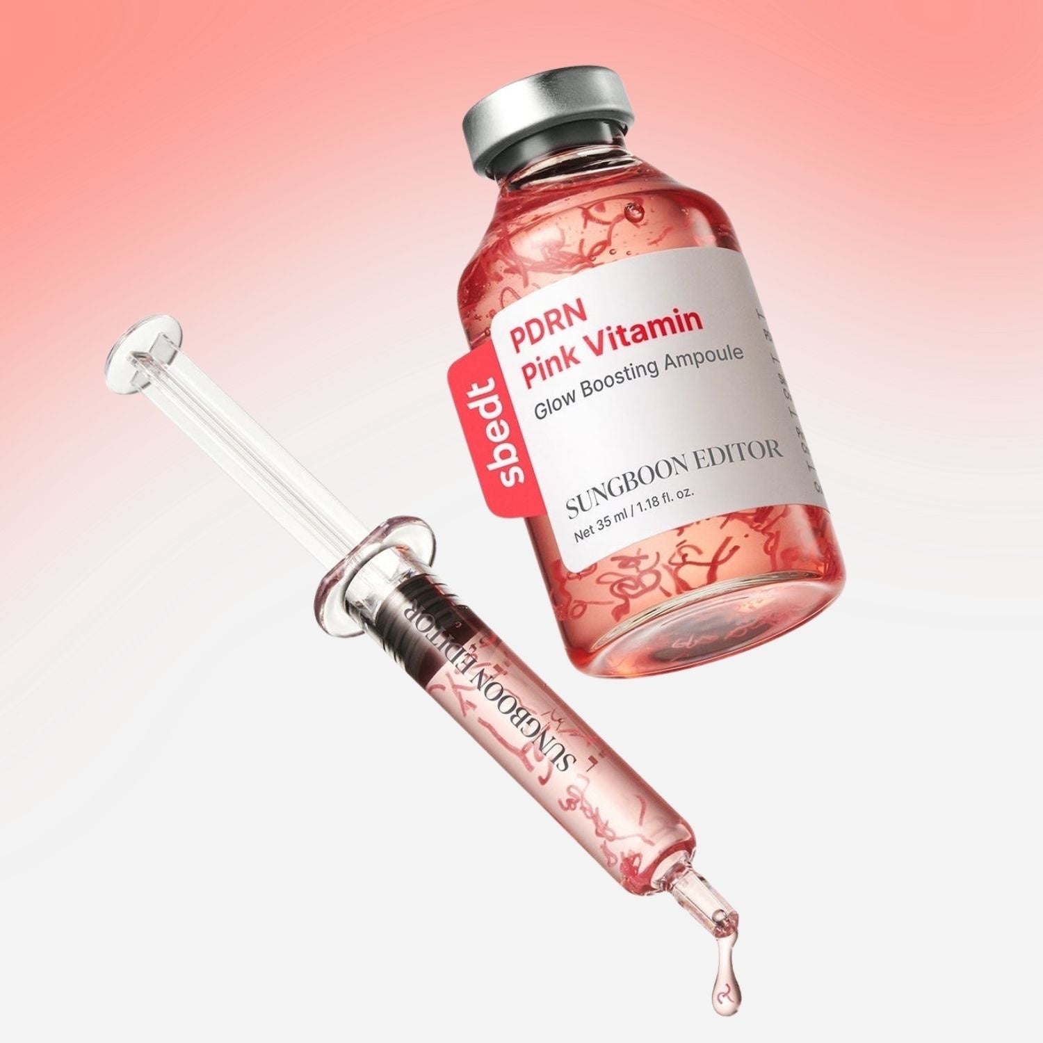 SUNGBOON EDITOR - PDRN Pink Vitamin Glow Boosting Ampoule - veido ampulė