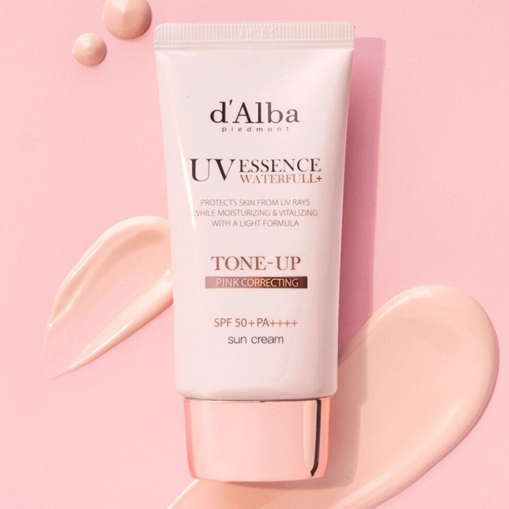 d'Alba - Waterfull Pink Correcting Tone-Up Sunscreen - apsauga nuo saulės