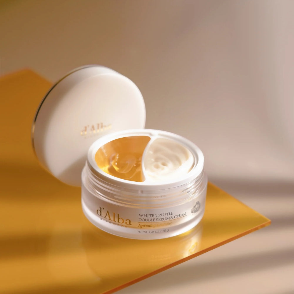 d'Alba - White Truffle Double Serum & Cream - veido kremas ir serumas