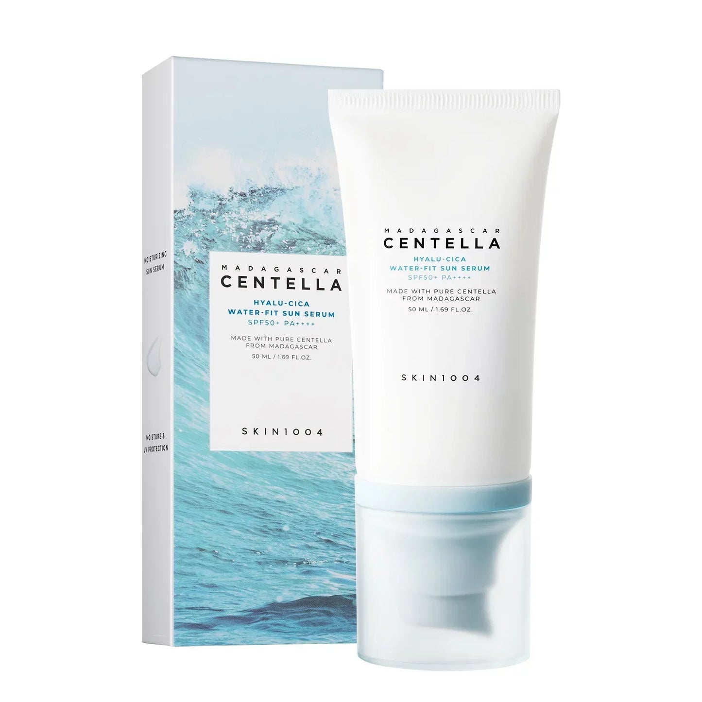 🎁 SKIN1004 - Madagascar Centella Hyalu-Cica Water-Fit Sun Serum- kremas nuo saulės (100% off)