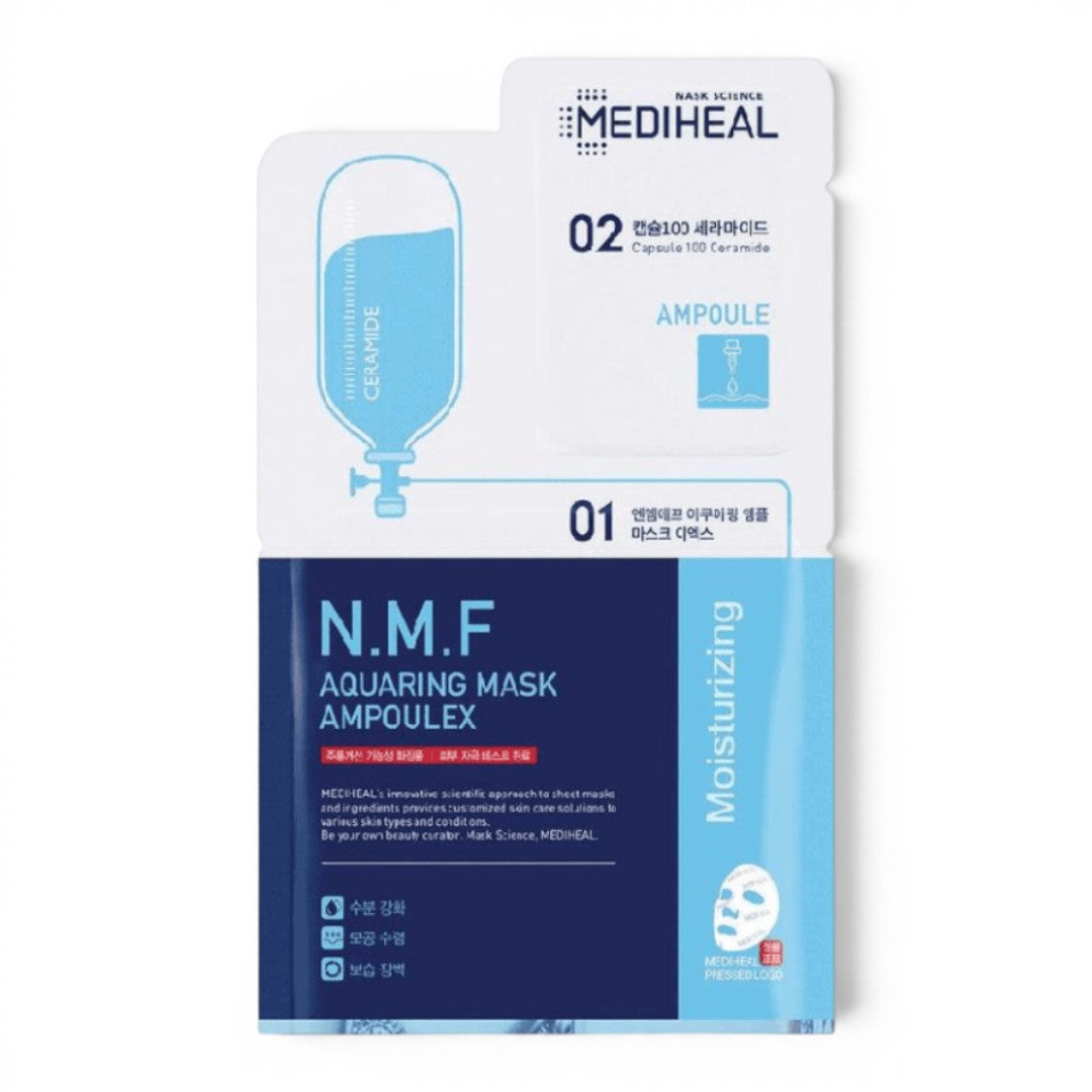 Mediheal - N.M.F Aquaring Mask Ampoulex 2-Step drėkinanti veido kaukė - Bare skin