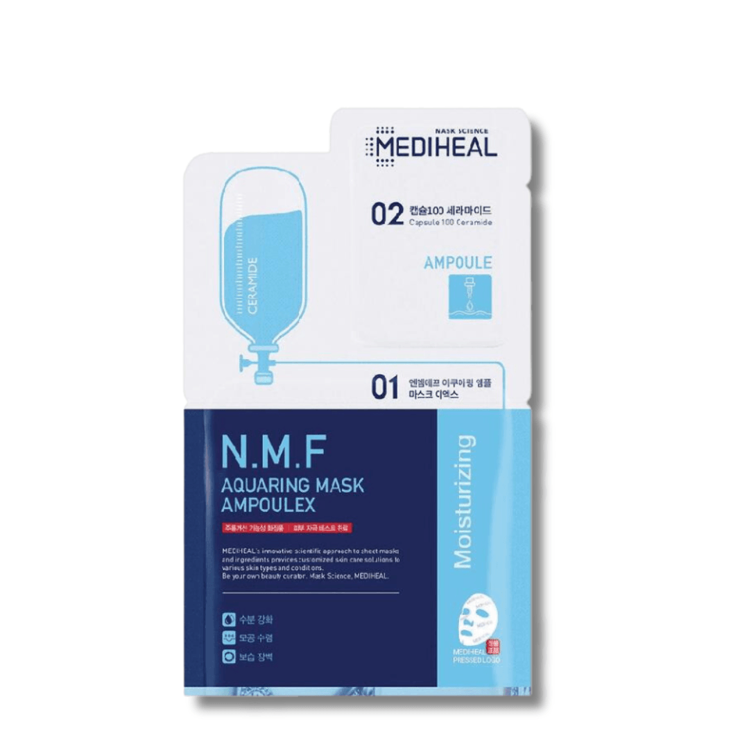 Mediheal - N.M.F Aquaring Mask Ampoulex 2-Step drėkinanti veido kaukė - Bare skin