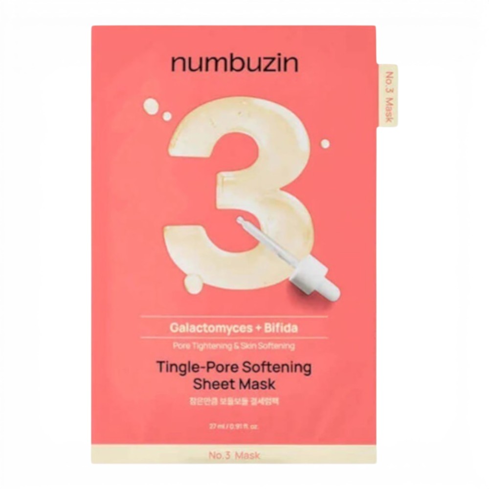 numbuzin - No.3 Tingle-Pore Softening Sheet Mask - veido kaukė