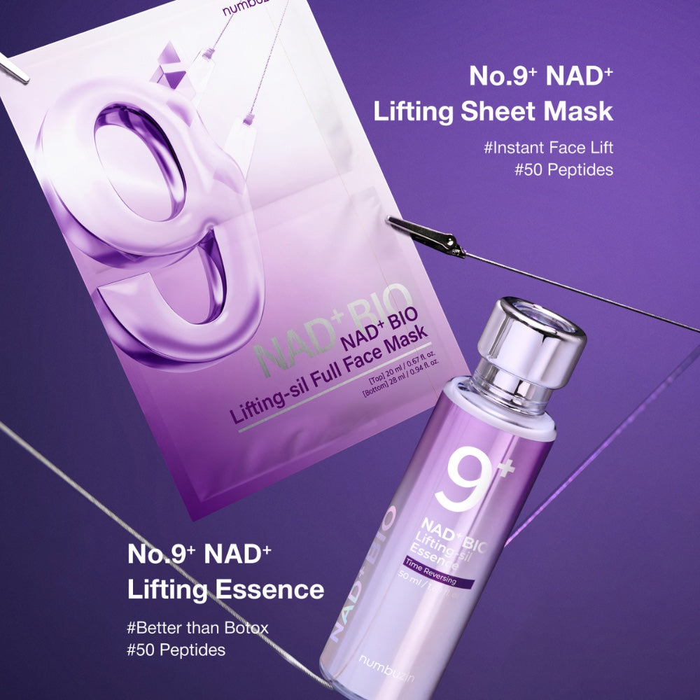 numbuzin No.9 NAD Bio Lifting-sil Full Face Mask Set - veido kaukės